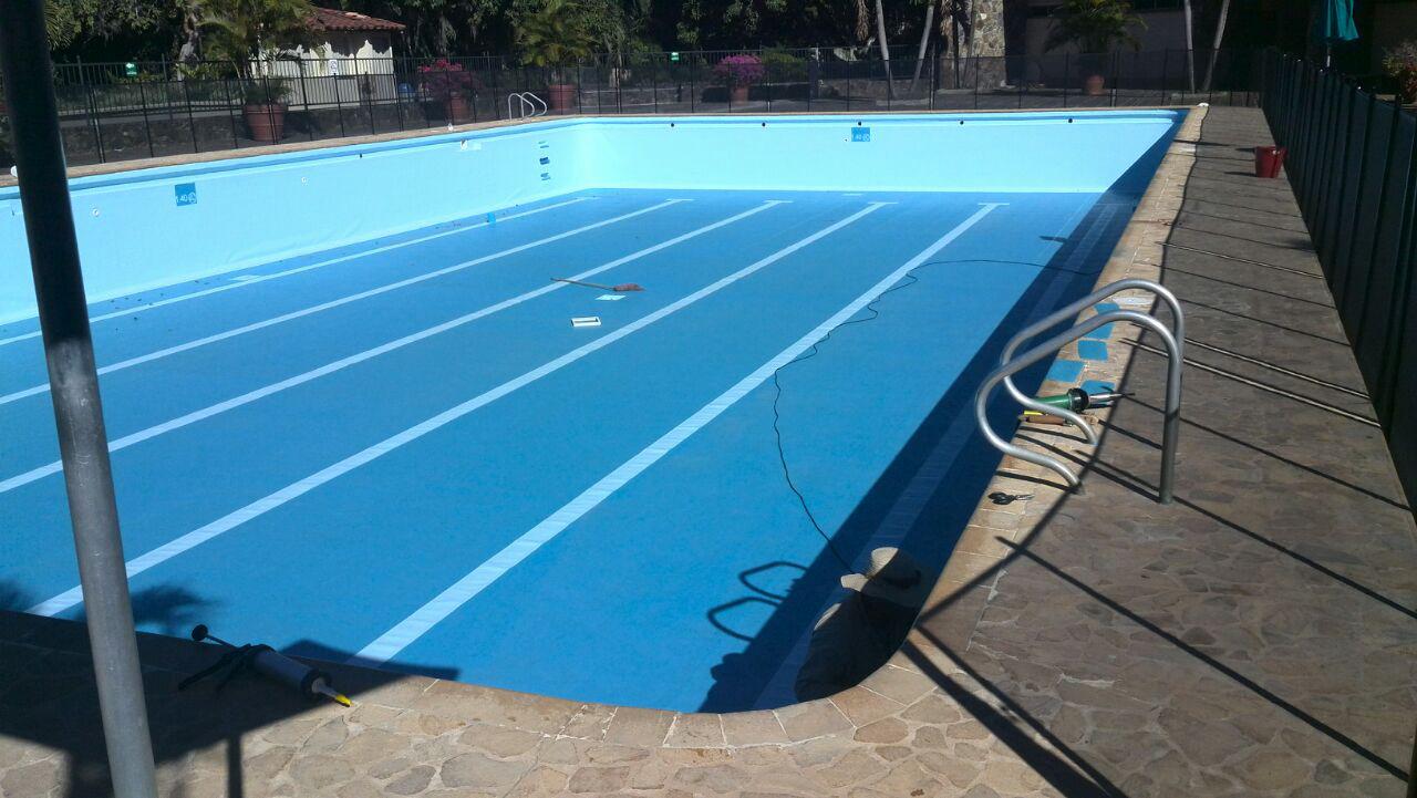 Piscina en geomembrana impermeabilizada
