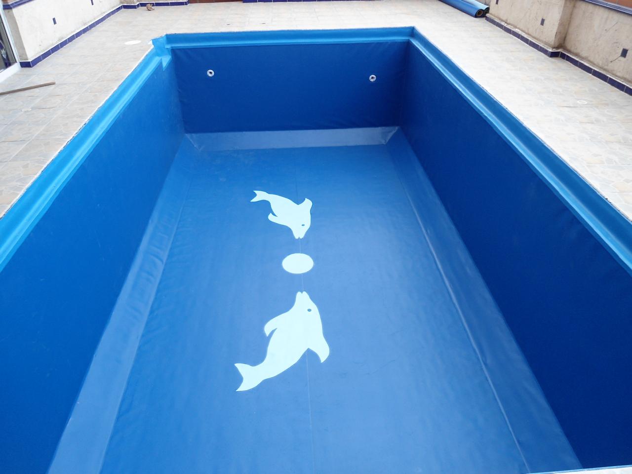 Piscina en geomembrana rural